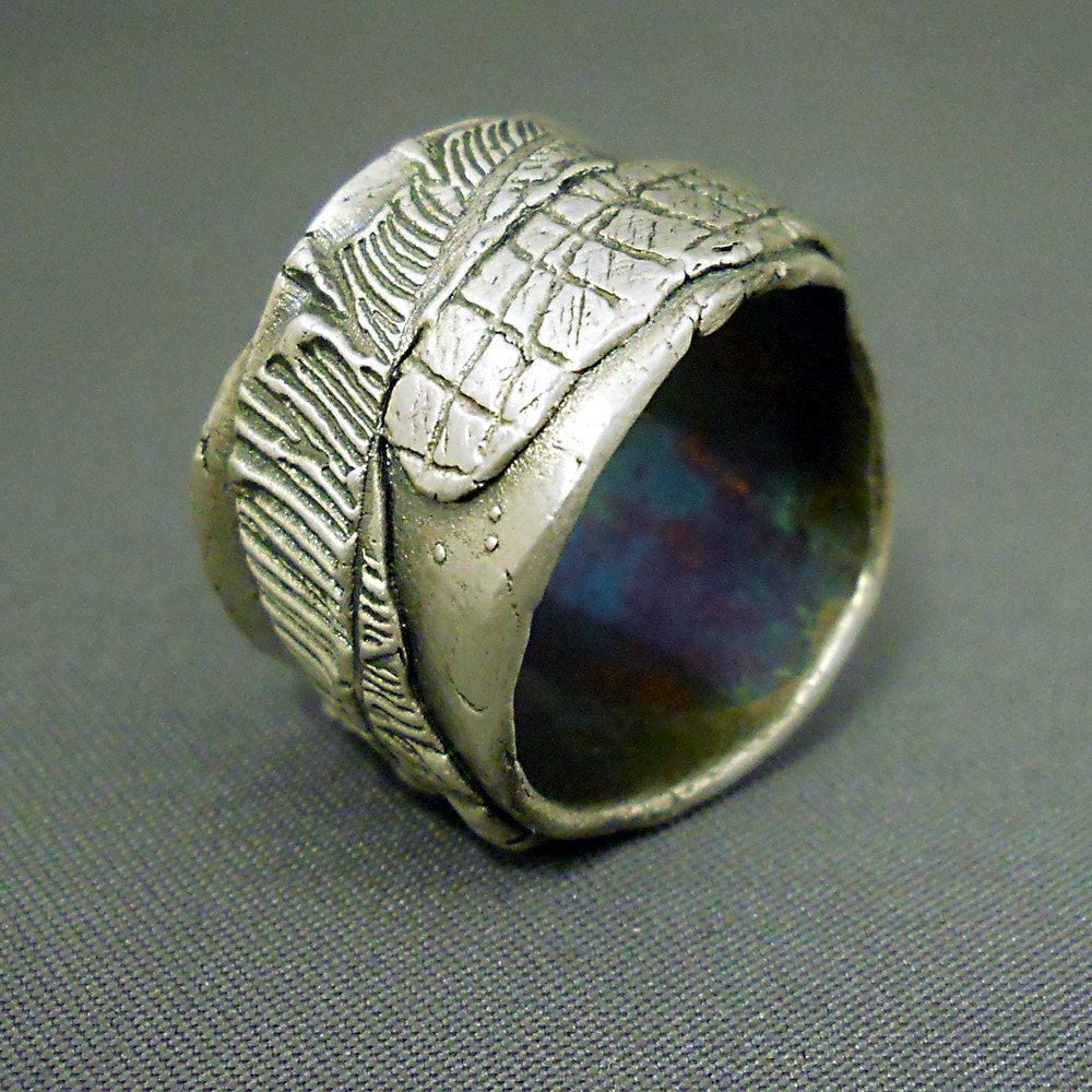 Custom Fine Silver Ring Made to Order Chunky and Organic