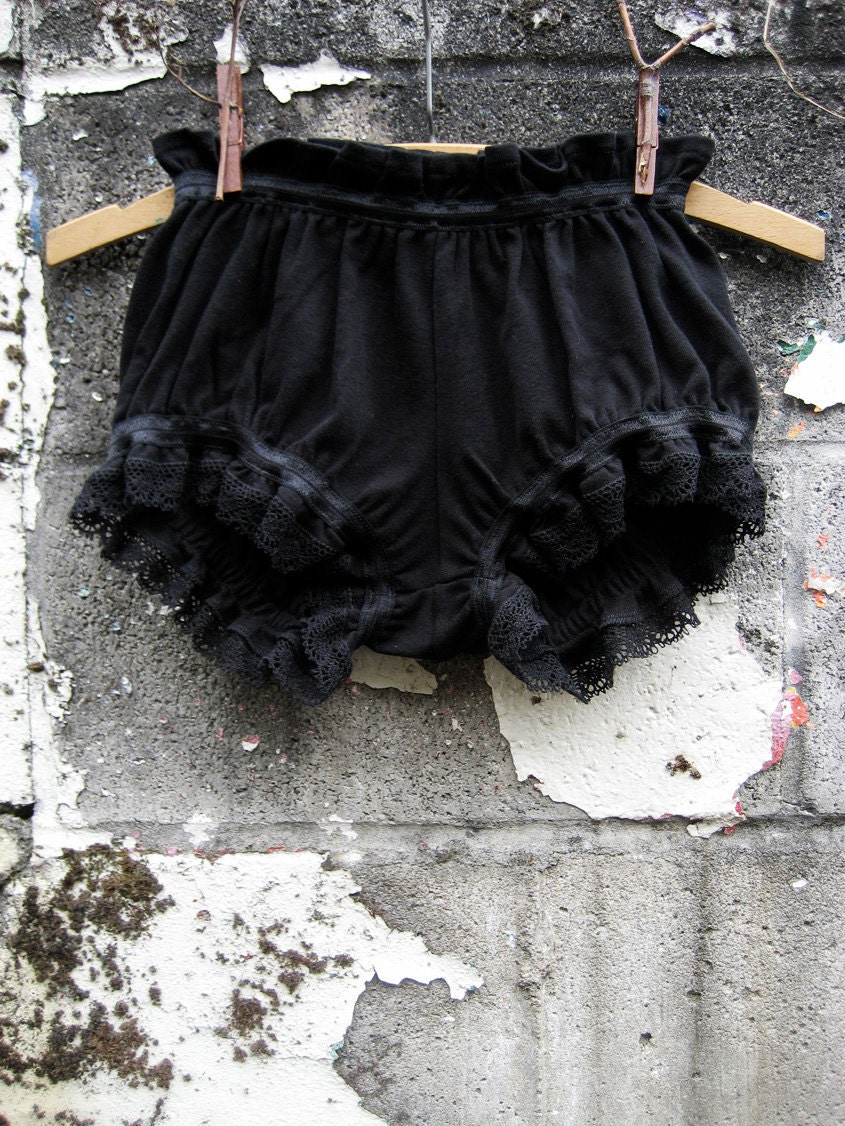 Victorian Noir Black Bloomers Undergear size XSmall