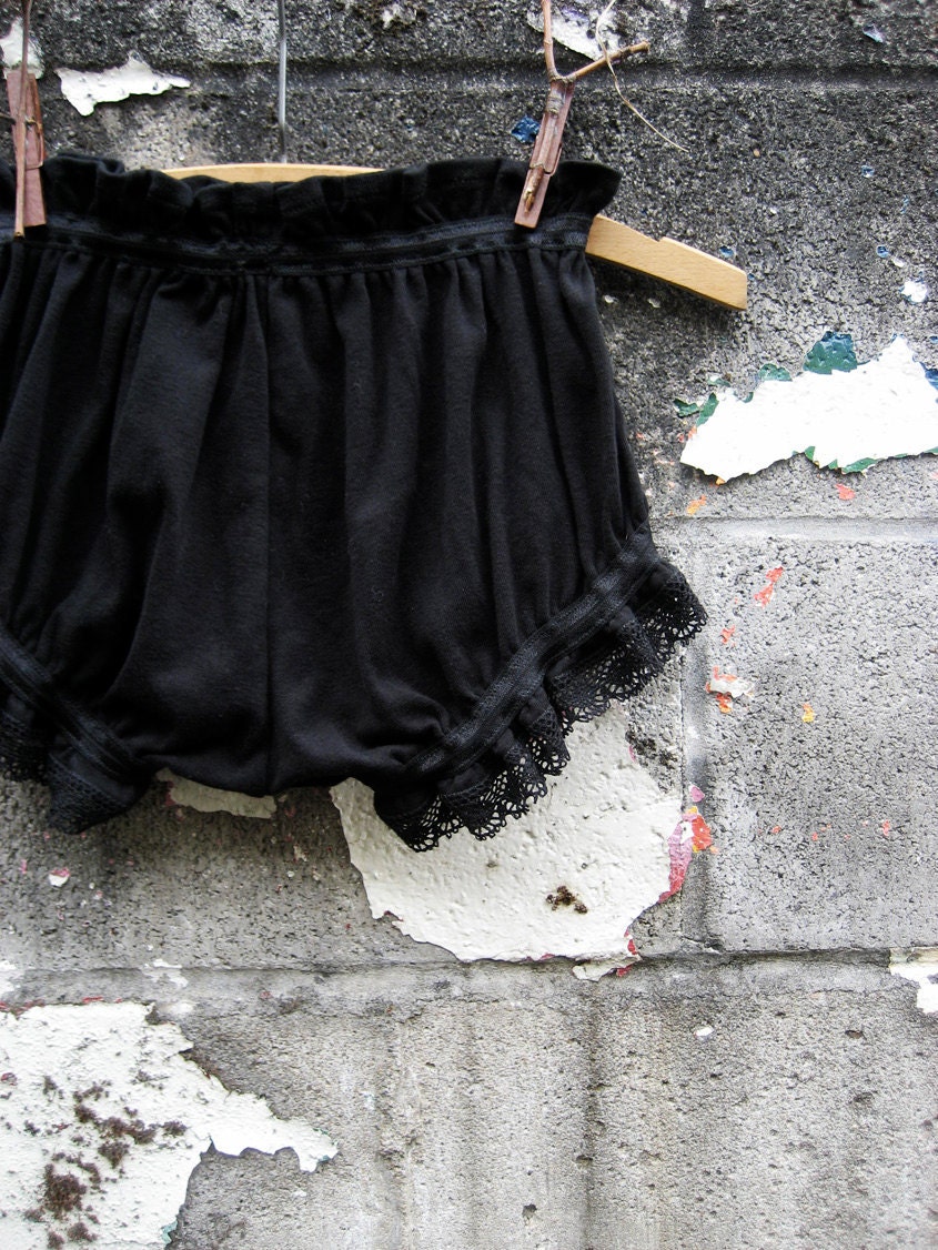 Victorian Noir Black Bloomers Undergear size XSmall