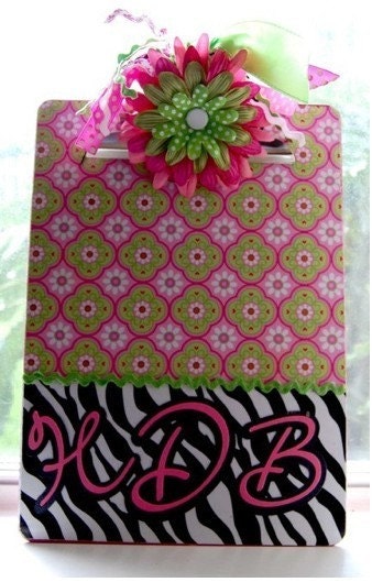 Personalized Custom Clipboards Pick color and free monogram teacher gift