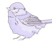 birdstudy18 in orange or lilac - 4X6 print