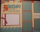 Bucket Full of Memories  Premade 12x12 Scrapbook Pages for the Beach Boy GIRL SUMMER