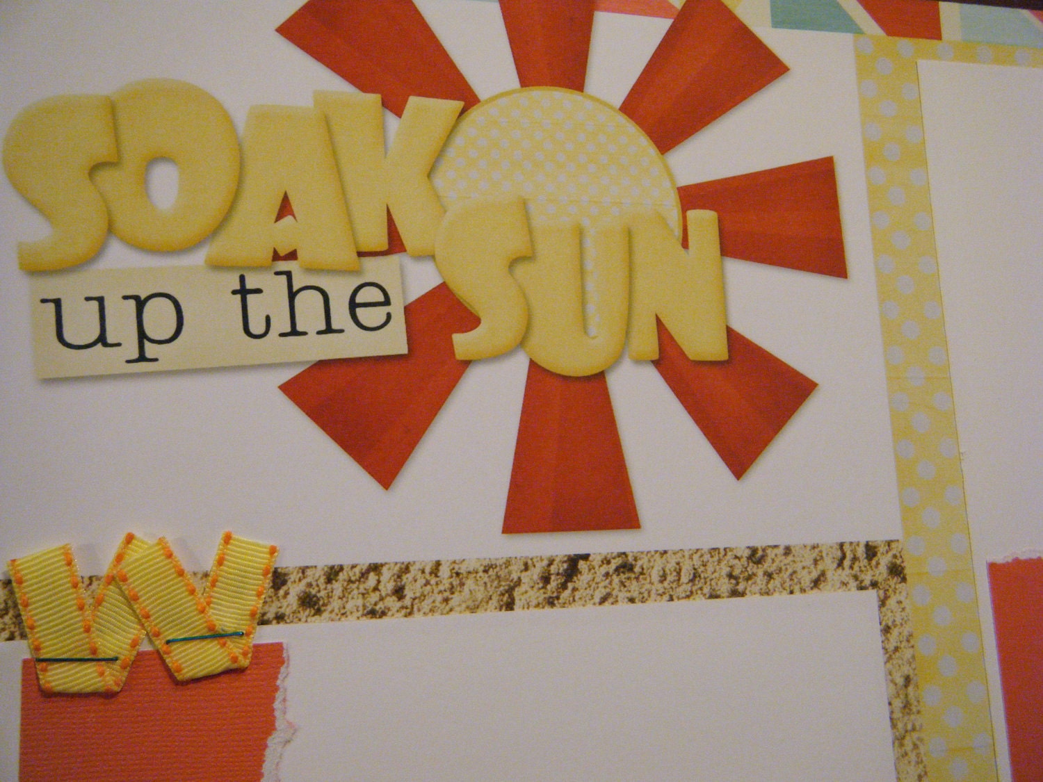 SOAK UP the SUN Premade 12x12 Scrapbook Pages for the Beach Boy Girl Summer