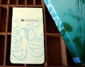 letterpress notebook octopus