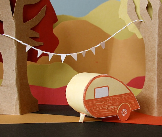 letterpress card DIY teardrop camper