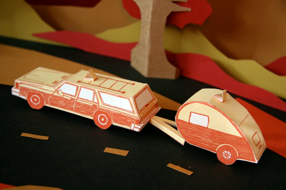letterpress card DIY teardrop camper