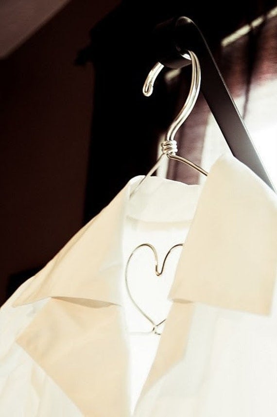 Silver Lingerie Hanger The Original I Heart You Hanger by LilaFrances