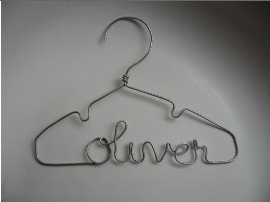 Personalized Wire Hanger, Eight Inch, for Infants or Decoration The Original by LilaFrances