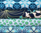 Amy Butler, Daisy Chain in Blue Fabric Set, 4 half Yards
