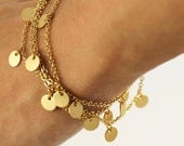 Triple Disco Bracelet - 14k gold