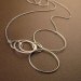 Modern circles necklace - Silver