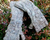 Fingerless Gloves, Rustic Luxe in Silk and Wool - HuzzahHandmade