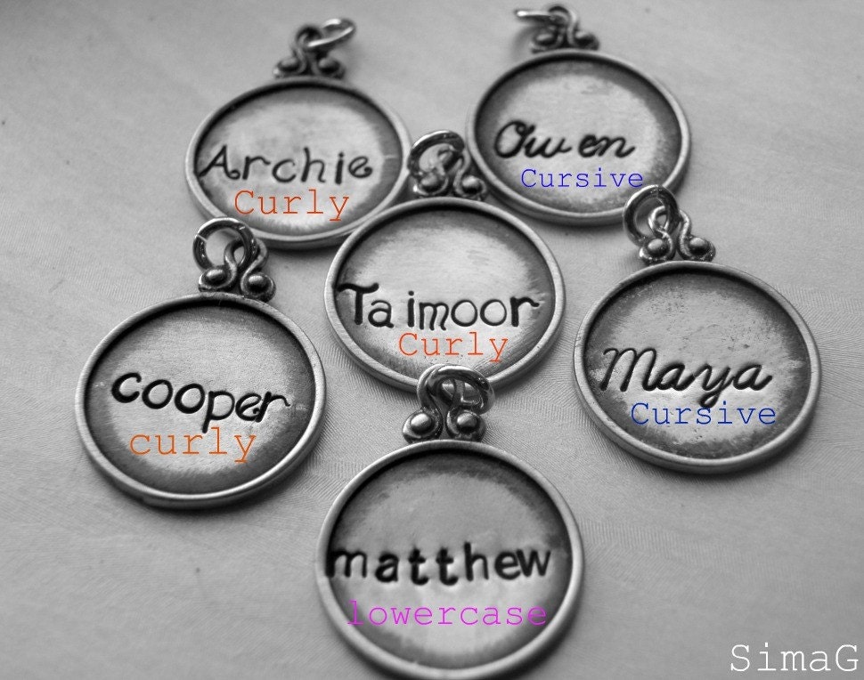 Every Disc Has A Story ( the price is for 1 disc ) Personalized Charm Necklaces For Mother .. Sister.. Friend -  Hand Stamped By Simag