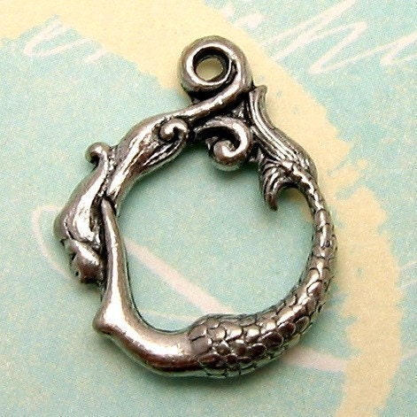 Mermaid Toggle Clasp Antique Pewter AP24