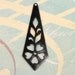 Vintaj Arte Metal Black Full Primrose Stencil Pendant V67