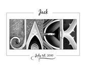 Custom Name Art - Alphabet Photo Letter Art - 11x14 Letter Photo Print