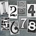 Table Number Cards - Set of 13 4x6 Photos Of Vintage Numbers plus 1 EST