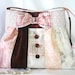 French Collage-Quilted-Patchwork -Purse-Vintage Wood Buttons -Pink -Chocolate-Brown,Shoulder bag-Diaper bag
