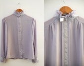SALE - Gorgeous Soft Grey Semi Sheer Blouse