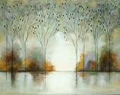 ABSTRACT TREE original landscape  painting textured art Made To Order Marems