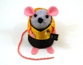Star Trek Collectable Captain Kirk Mouse ornament felt cute gift for animal lover or Star Trek fan collector