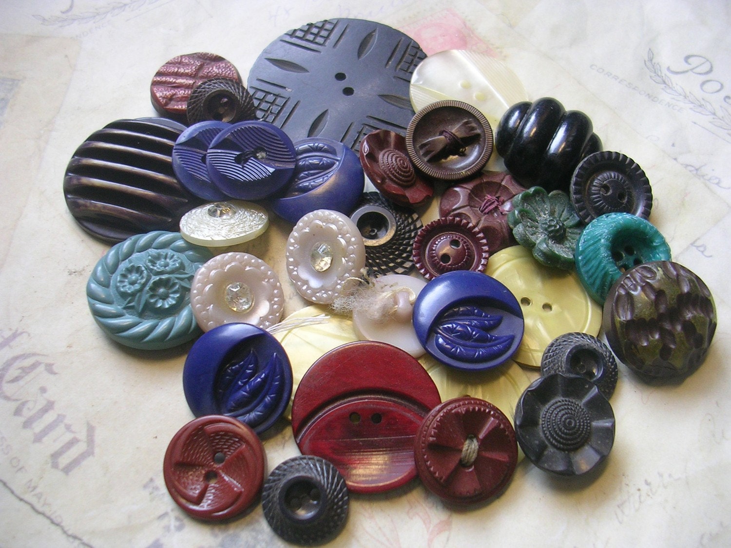 Vintage Plastic Button Collection
