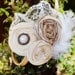 Flower Girl Headband, Vintage Headband, Champagne Headband Bridesmaids Headband Flower girl Headband Feather and lace headband