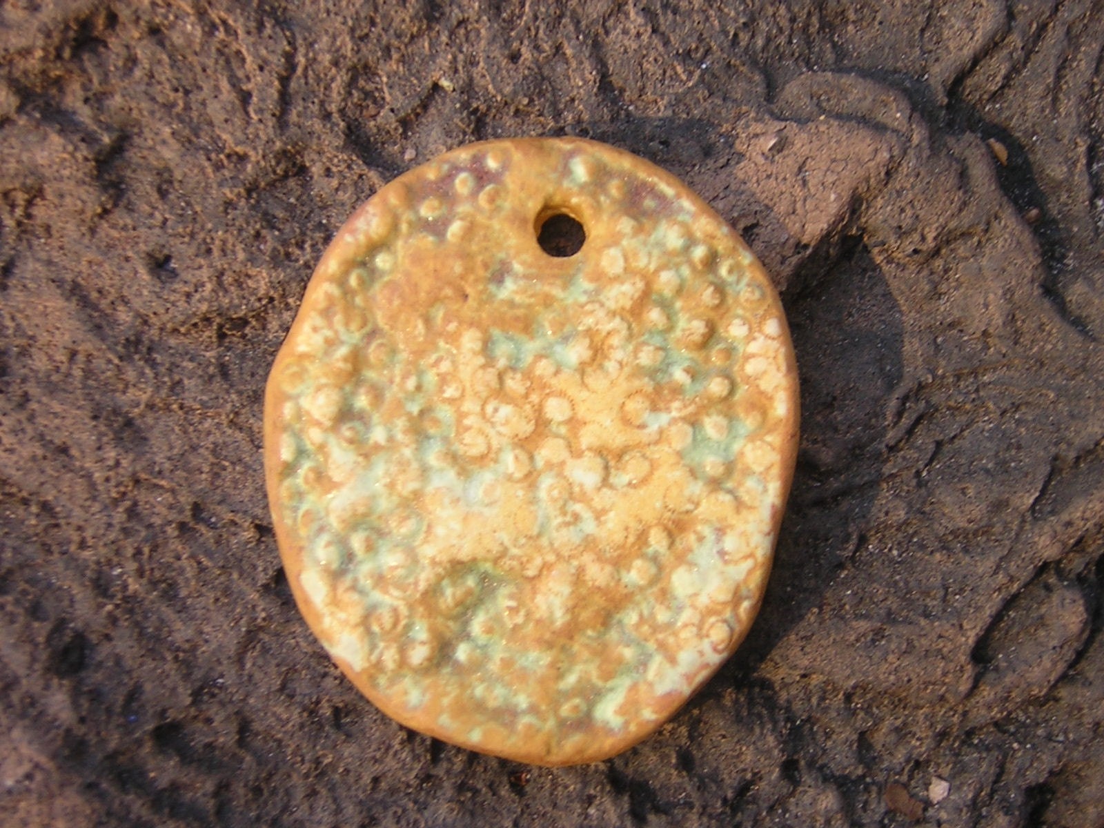 Textured Stoneware Pendant