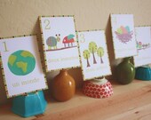 French Number (Counting) Nature Themed 5x7 Childrens Wall Cards