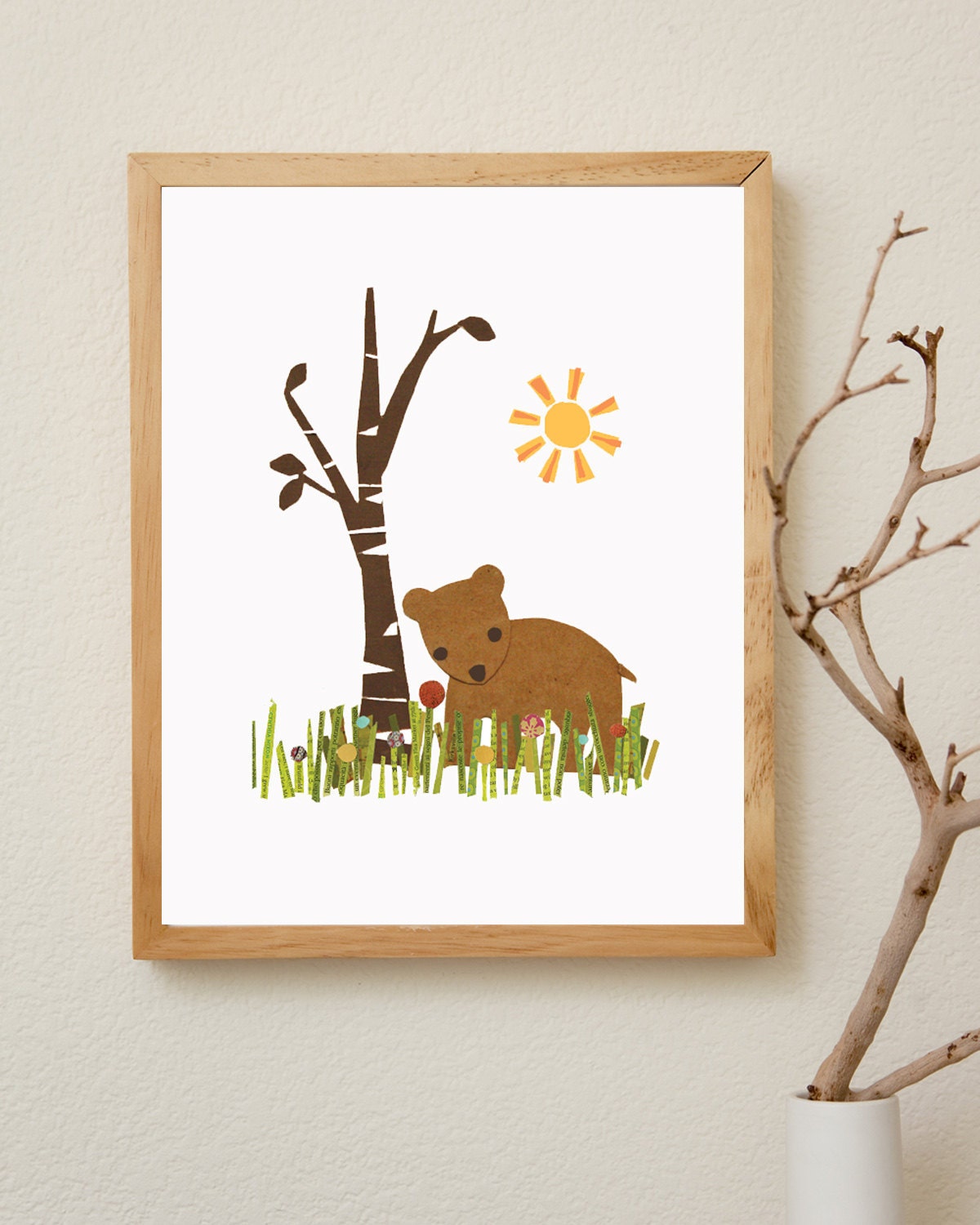 Little Bear Forest Friend 8x10 Eco Friendly Print