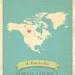 Choose Your Continent Personalized Vintage Map Wall Art 11x14