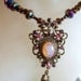 Opal Contessa Necklace Made With Vintage Sarah Coventry Brooch And Bling