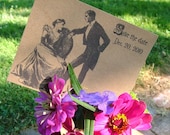 save the date cards, wedding, vintage, victorian