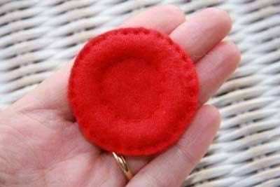 Red Blood Cell Felt Brooch