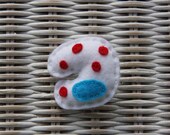 Cute White Blood Cell Felt Brooch