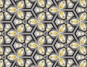 Groovin' Geometric Design 1 yard Fabric