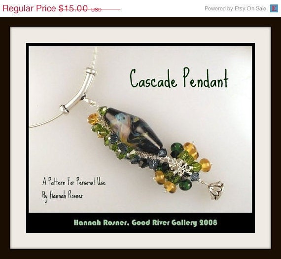 Easy Beading Pattern Cascade Wirewrapped Pendant, TUTORIAL INSTRUCTIONS