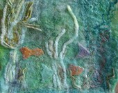 Felted Tapestry Aquamarine Dream Wall Hanging Nursery Decor Art