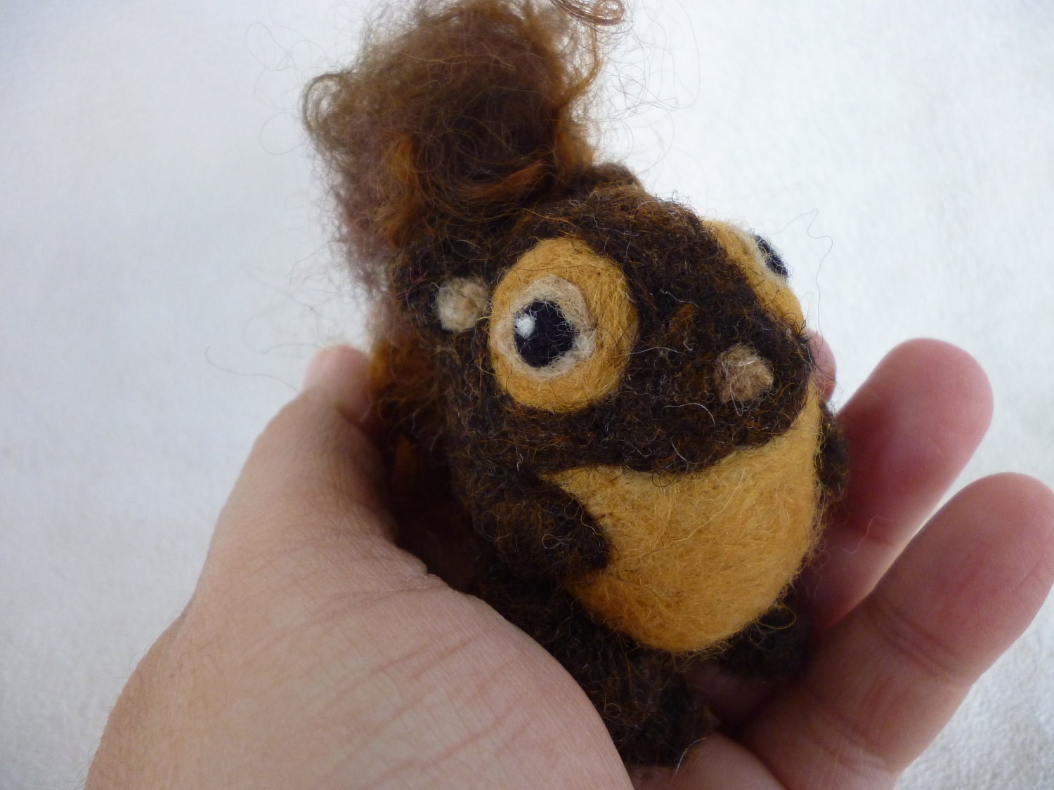 Roly Poly Critter Custom Made Woodland Friend Needle Felted Creation Racoon Squirrel Possum