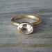 Recycled 14k Yellow Gold and Petal Pink Oval  Morganite Ring, Made To Order