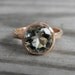 Glam Girl Rock Fetish in 14k Rose Gold with Prasiolite Green Amethyst Gemstone Solitaire Ring