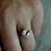 White Topaz And 14k Recycled Rose Gold Solitaire Ring, Made To Order