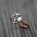 White Topaz And 14k Recycled Rose Gold Solitaire Ring, Made To Order