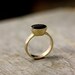 14k Gold And Black Spinel Ring, Gemstone and Recycled Gold Ring, Made To Order