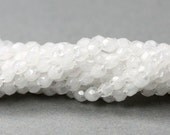 Czech Glass Beads Fire Polished Faceted Rounds 3mm Hurricane Glass Crystal Milky White (50) CZF225