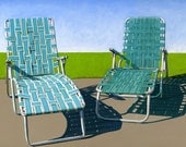 Summer Loungers - limited edition giclee print 26/100