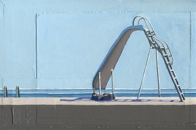 Pool Side Divided (diptych) - limited edition giclee print 24/100