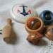 Vintage Wooden Button Collection for Boy