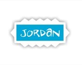 The JORDAN Set - ZIG ZAG - Vinyl Name Labels - 30 qty - Waterproof for kids