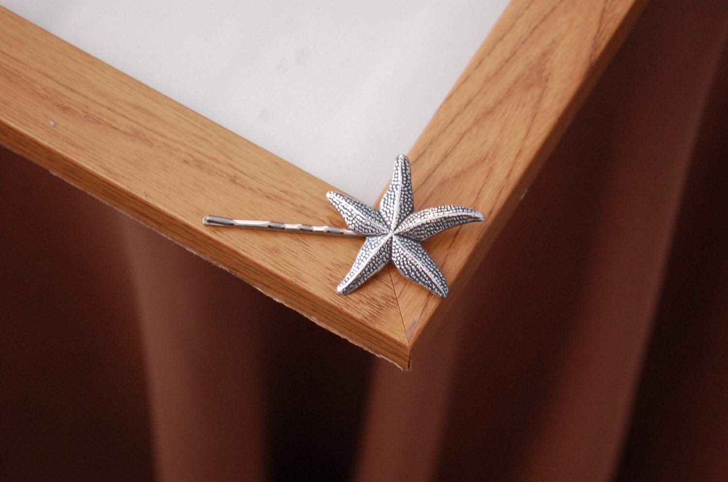 Starfish Bobby Pin - Silver Plated, Summer Fashion, Larger Size